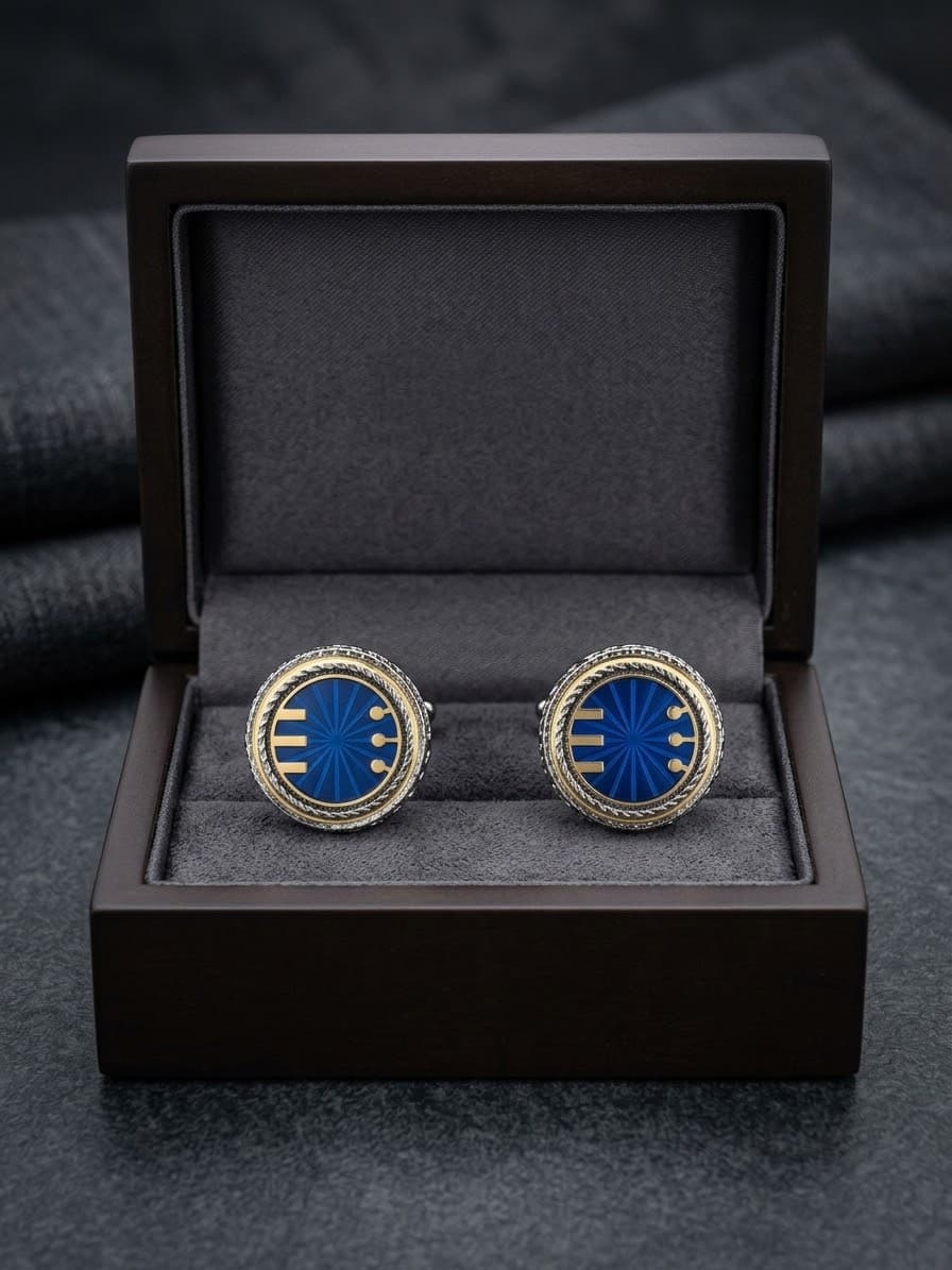Classical Silver Brushed Cufflinks