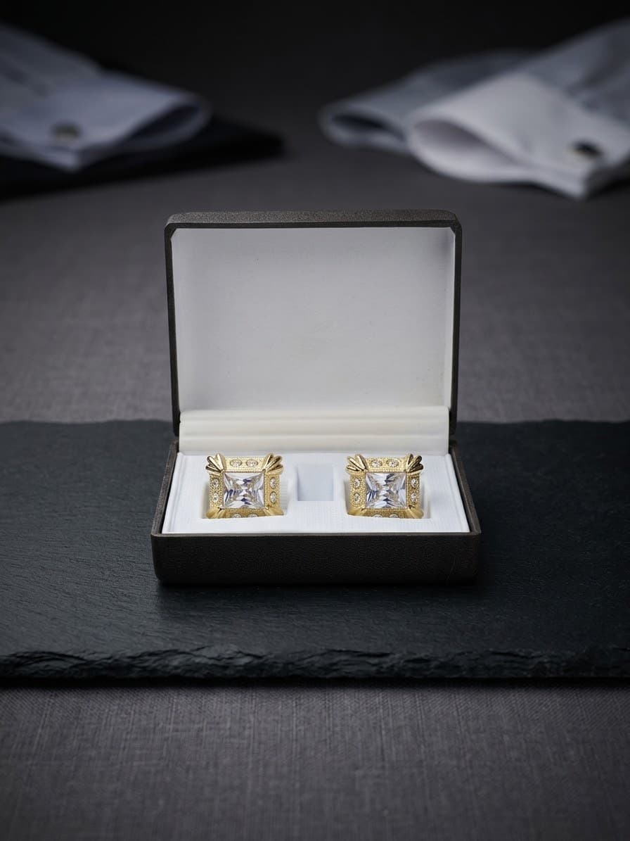 Signature Cobalt Starburst Cufflinks alternate view